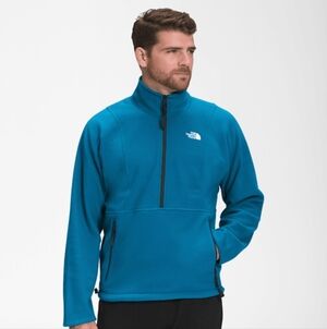 NWT The North Face TKA Kataka 1/4 Zip Fleece Monterey Blue Relaxed Fit Men's L